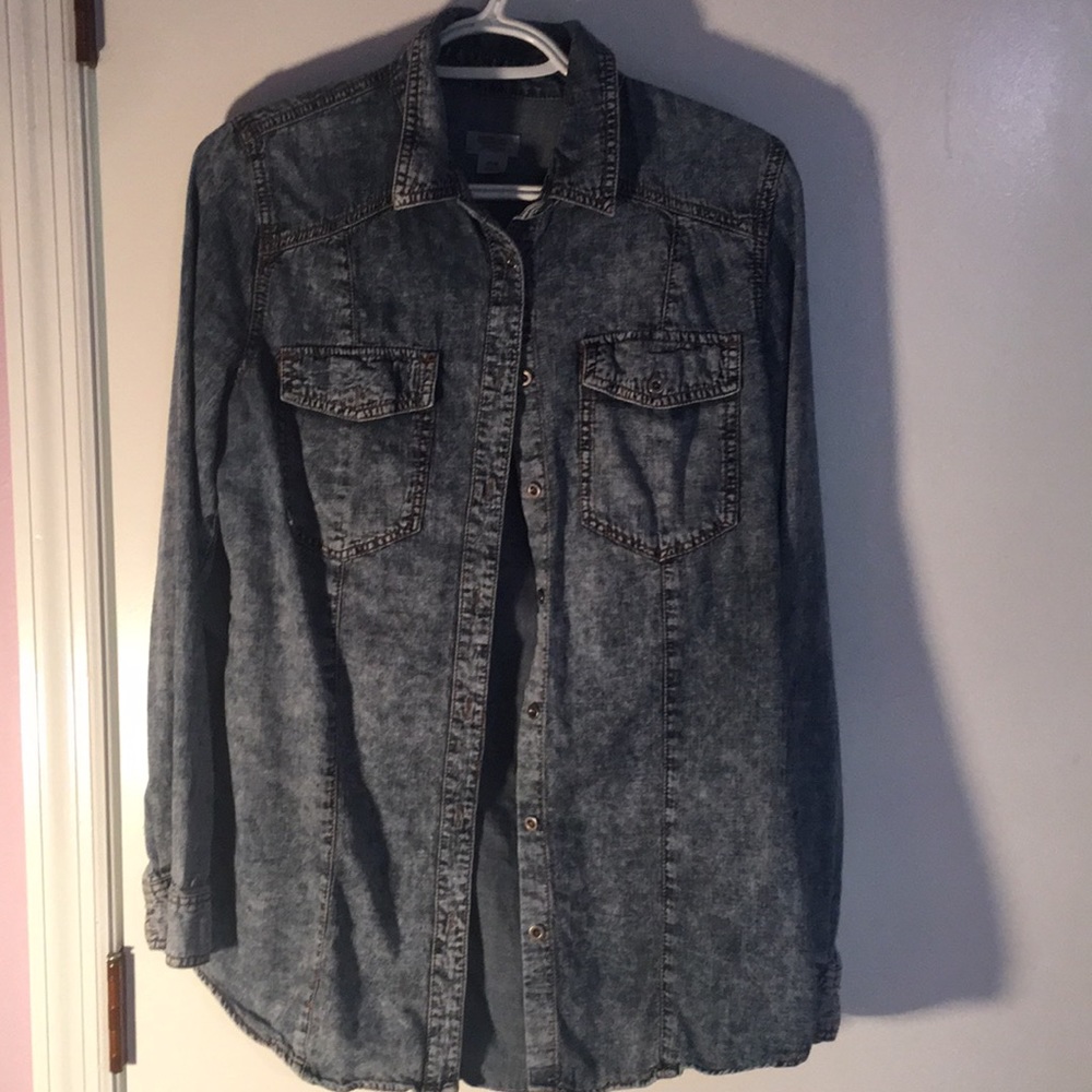 Jean button up